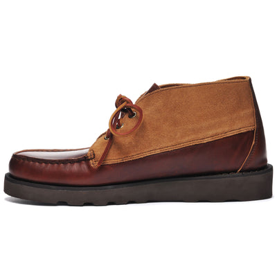 Moc Man TATANKA EVA WAXY SUEDE Mid Cut BROWN-BROWN COGNAC Dressed Side (jpg Rgb)		