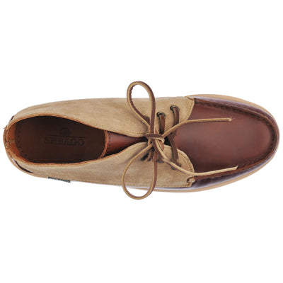 Moc Man TATANKA EVA WAXY SUEDE Mid Cut BROWN-BEIGE CAMEL Dressed Back (jpg Rgb)		
