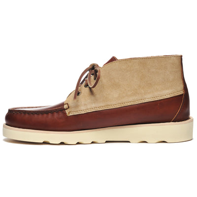 Moc Man TATANKA EVA WAXY SUEDE Mid Cut BROWN-BEIGE CAMEL Dressed Side (jpg Rgb)		