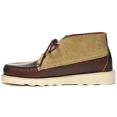 Moc Man TATANKA EVA WAXY SUEDE Mid Cut DK BROWN-DK MILITARY Dressed Side (jpg Rgb)		