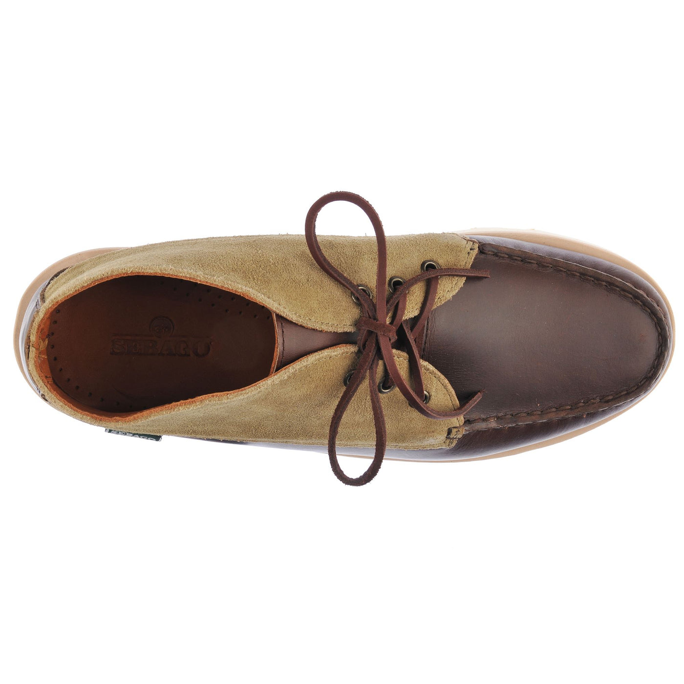Moc Man TATANKA EVA WAXY SUEDE Mid Cut DK BROWN-DK MILITARY Dressed Back (jpg Rgb)		