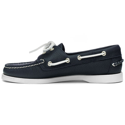 Docksides Woman PORTLAND FISHER WOMAN Mocassin BLUE NAVY Dressed Side (jpg Rgb)		