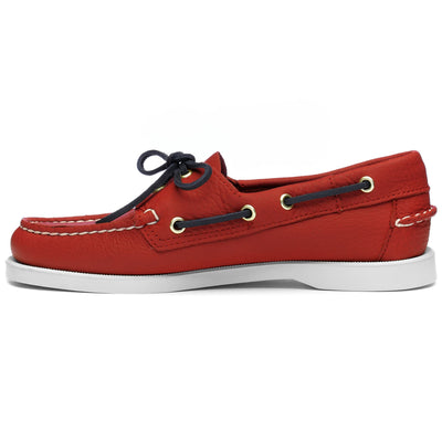 Docksides Woman PORTLAND FISHER WOMAN Mocassin RED Dressed Side (jpg Rgb)		