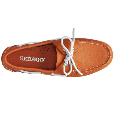 Docksides Woman PORTLAND FISHER WOMAN Mocassin ORANGE Dressed Back (jpg Rgb)		