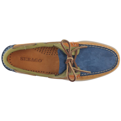 Docksides Man ROSSISLAND Mocassin MUSTARD-BLUE-GREEN-ORANGE Dressed Back (jpg Rgb)		