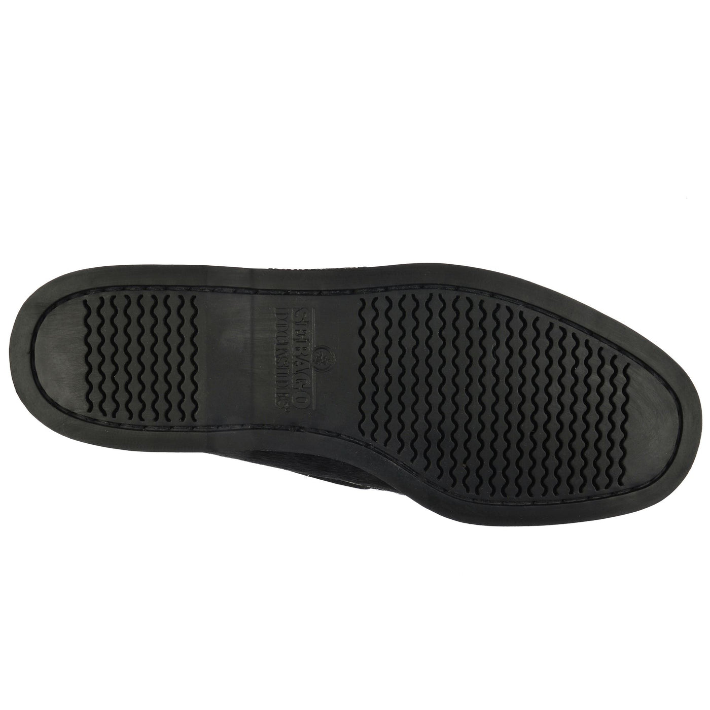 Docksides Man DOCKSIDES PORTLAND RAW Mocassin BLACK-WHITE Dressed Front (jpg Rgb)	