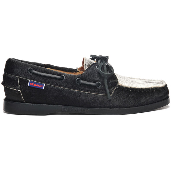 Docksides Woman DOCKSIDES PORTLAND RAW WOMAN Mocassin BLACK WHITE