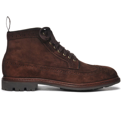 Ankle Boots Man EASTON SUEDE GYW TANK Laced DK BROWN Photo (jpg Rgb)			