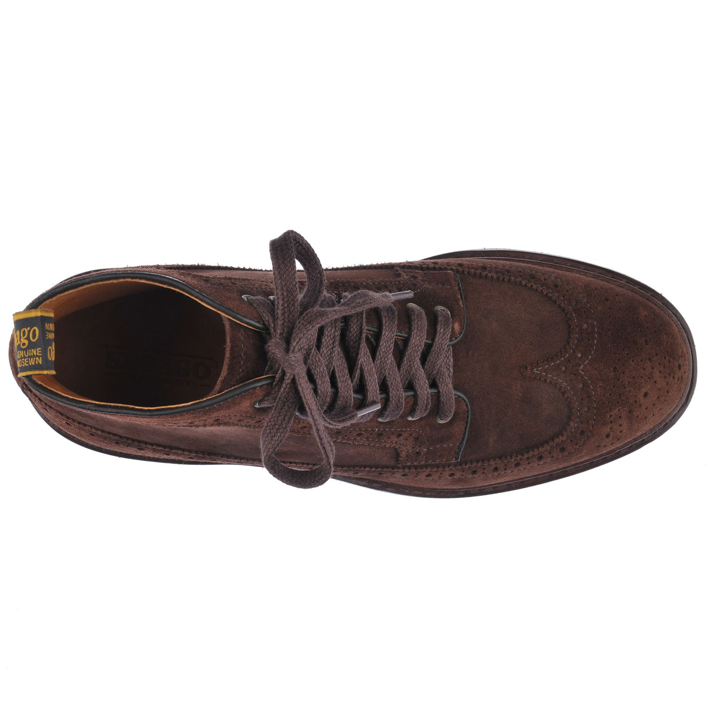Ankle Boots Man EASTON SUEDE GYW TANK Laced DK BROWN Dressed Back (jpg Rgb)		