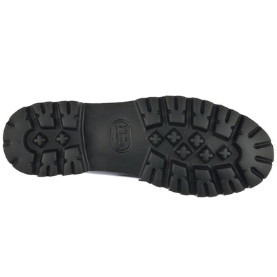 Moc Woman JOE LUG WOMAN Moccasin BLACK Dressed Front (jpg Rgb)	