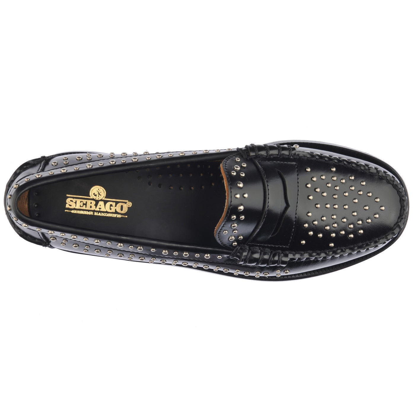 Moc Woman DAN STUDS WOMAN Moccasin BLACK Dressed Back (jpg Rgb)		