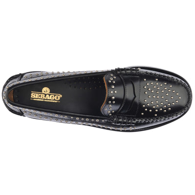 Moc Woman DAN STUDS WOMAN Moccasin BLACK Dressed Back (jpg Rgb)		