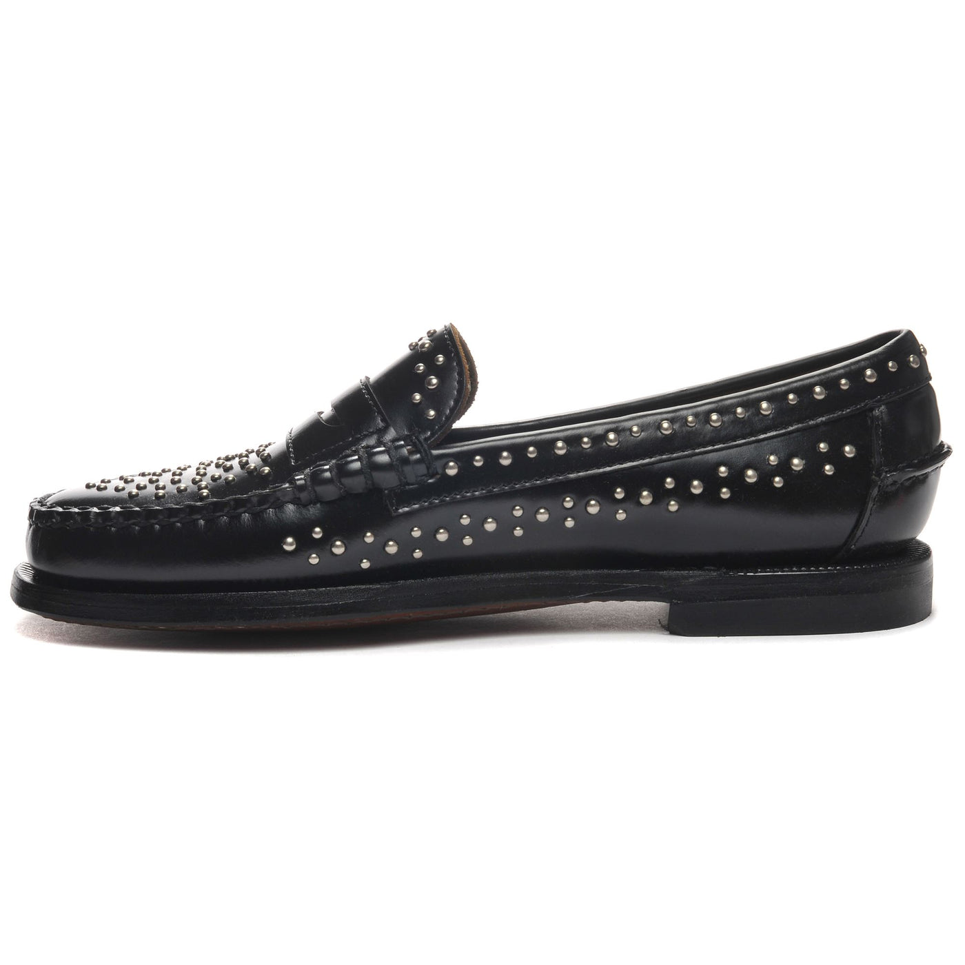 Moc Woman DAN STUDS WOMAN Moccasin BLACK Dressed Side (jpg Rgb)		