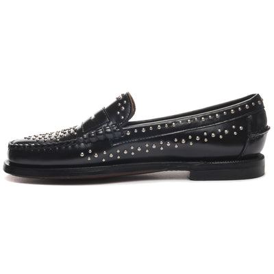 Moc Woman DAN STUDS WOMAN Moccasin BLACK Dressed Side (jpg Rgb)		
