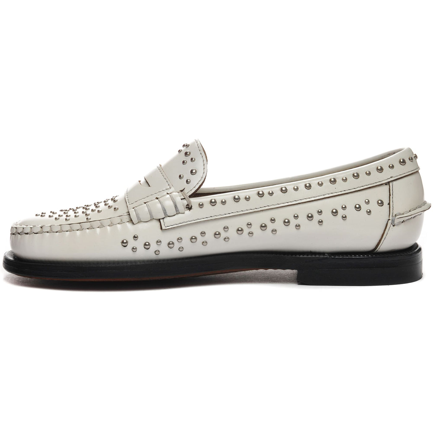 Moc Woman DAN STUDS WOMAN Moccasin WHITE Dressed Side (jpg Rgb)		