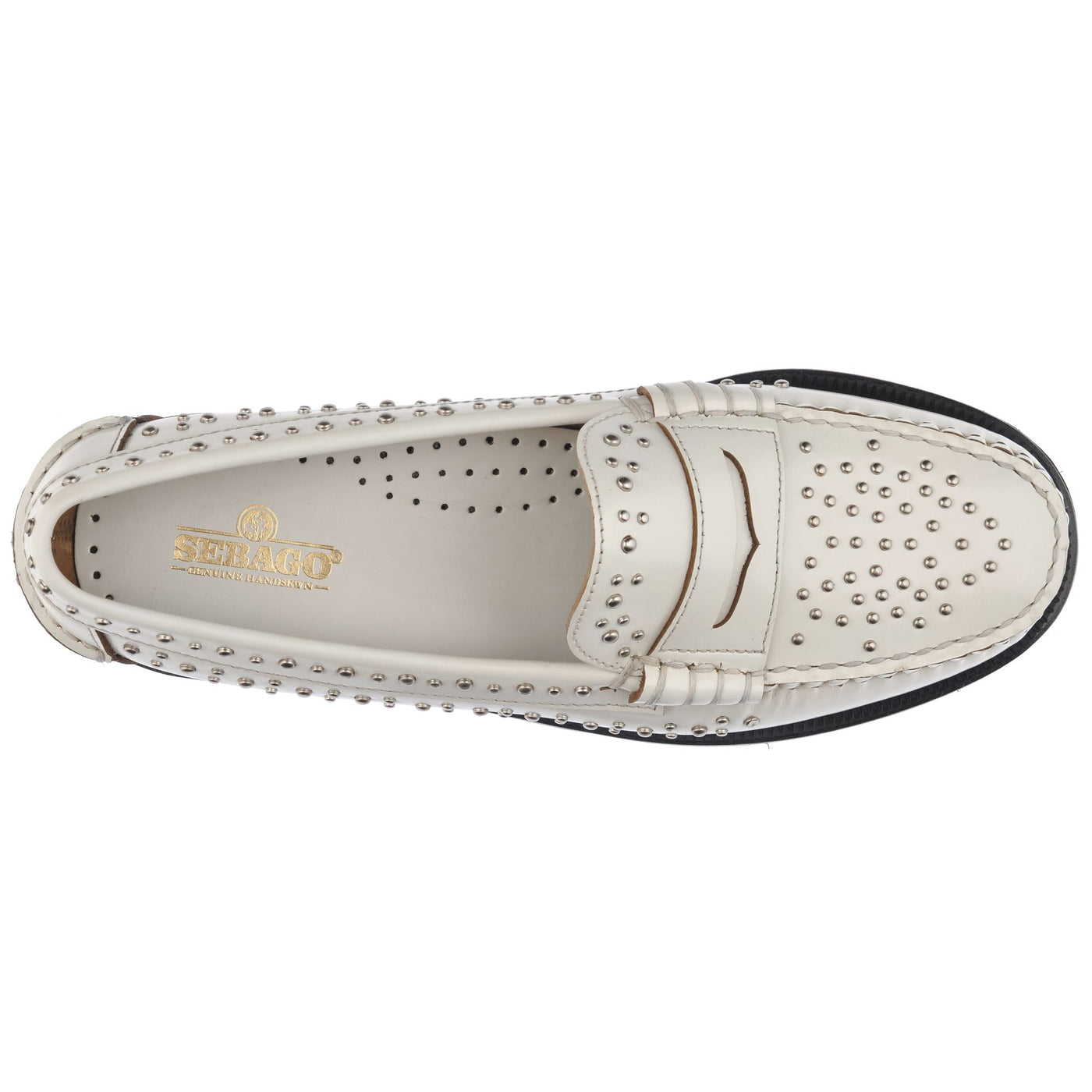 Moc Woman DAN STUDS WOMAN Moccasin WHITE Dressed Back (jpg Rgb)		