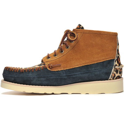 Moc Man CAYUGA MID WILD Mid Cut BlueNavy-Cognac-Leopard | Sebago Dressed Side (jpg Rgb)		